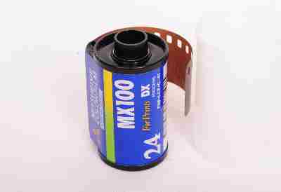 roll of Mitsubishi MX100 35mm film